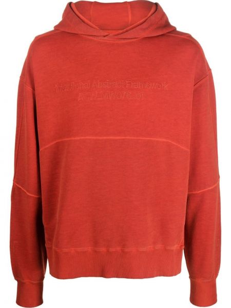 Haftowana bluza z kapturem bawełniana A-cold-wall* czerwona