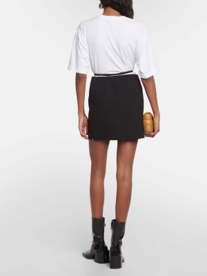 Vlněné mini sukně Sportmax černé