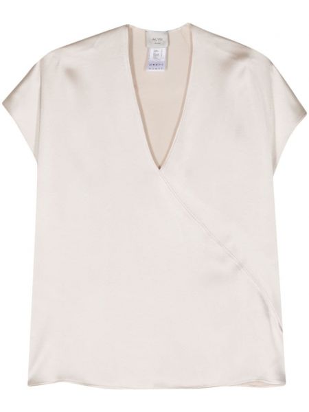Сатенена блуза Alysi бяло