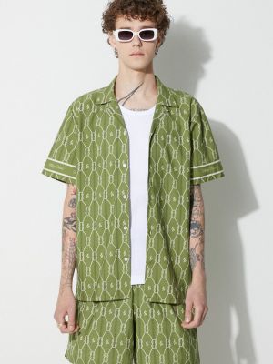 Βαμβακερό πουκάμισο Filling Pieces πράσινο
