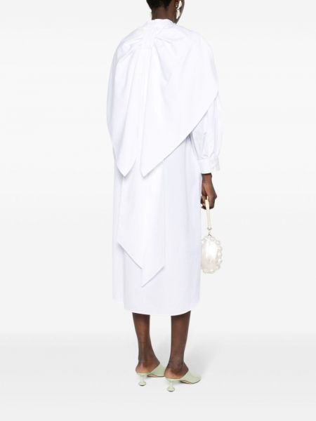 Sukienka z perełkami bawełniana Simone Rocha biała