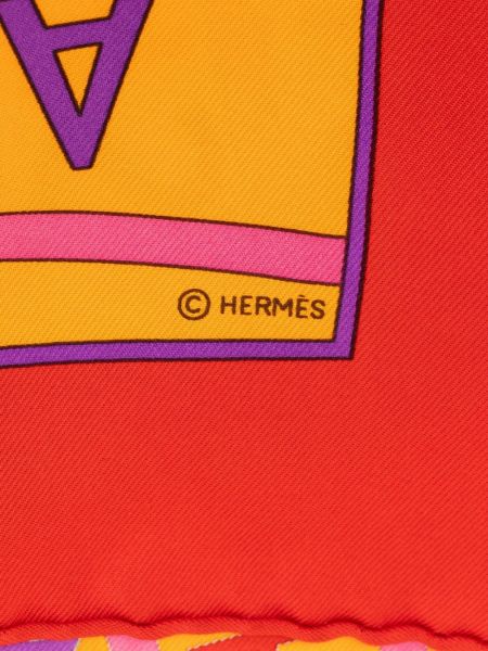 Echarpe en soie Hermès Pre-owned orange