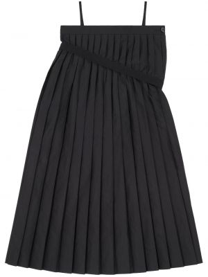 Sukienka midi bez rękawów plisowana Mm6 Maison Margiela czarna