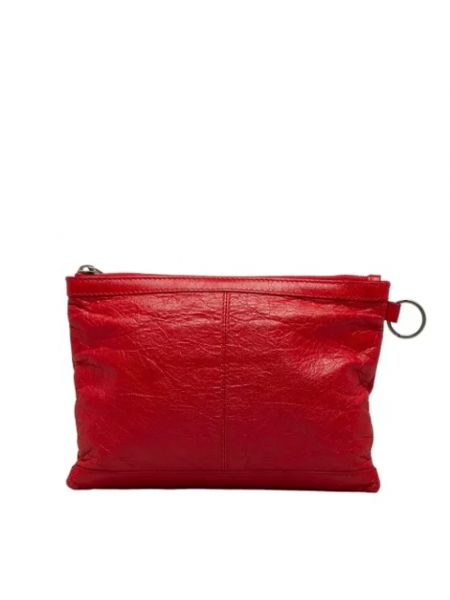 Bolso clutch de cuero retro Balenciaga Vintage rojo
