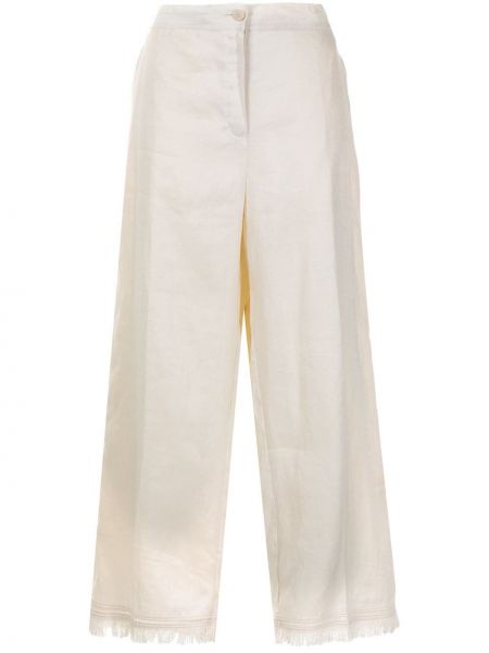 Pantalones con flecos Theory blanco
