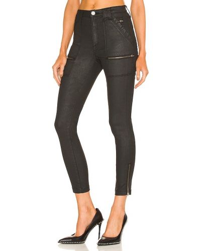 Černé skinny džíny s vysokým pasem Joie