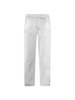 Spodnie skórzane Mc2 Saint Barth białe