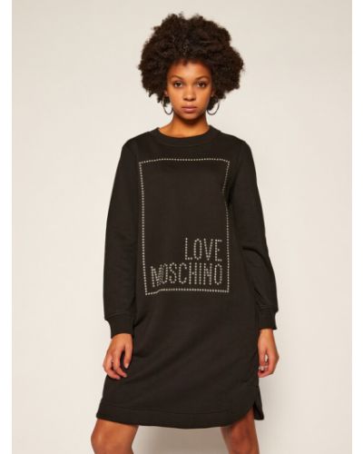 Vestito in maglia Love Moschino nero