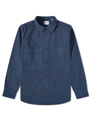 Рубашка с карманами Nn.07 синяя
