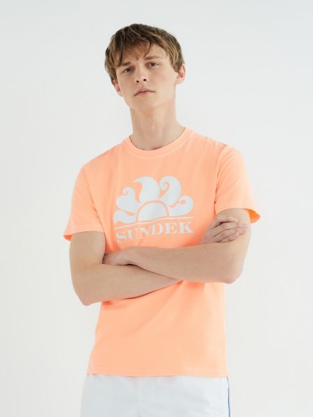 Camiseta manga corta de cuello redondo Sundek naranja