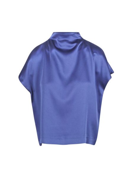 Satynowa bluzka Liviana Conti niebieska