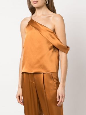 Drapovaný asymetrický top Michelle Mason oranžový