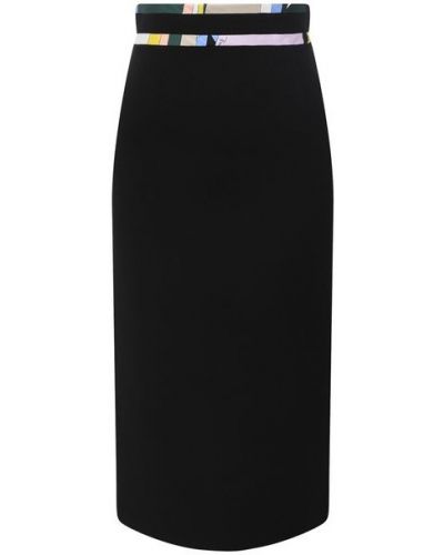 Шерстяная юбка Emilio Pucci, черная