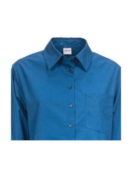 Camisa de algodón Aspesi azul