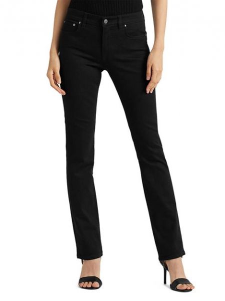 Прямые суперэластичные джинсы со средней посадкой цвета Ralph Lauren, Black черного