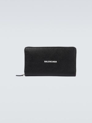 Skinn lommebok Balenciaga svart