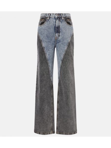 Højtaljet straight jeans Rotate blå