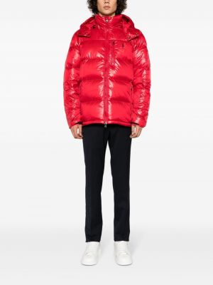 Stepēta rūtainas dūnu jaka ar izšuvumiem Polo Ralph Lauren sarkans