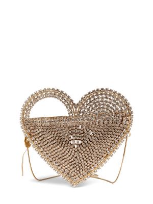 Τσάντα με πετραδάκια με μοτίβο καρδιά Rosantica χρυσό