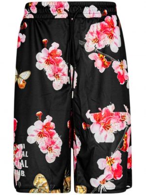 Kratke hlače s cvjetnim printom s printom Anti Social Social Club crna