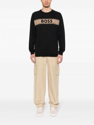 Sweatshirt aus baumwoll mit print mit farbverlauf Boss schwarz