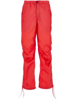 Pantaloni cu picior drept Ferragamo roșu