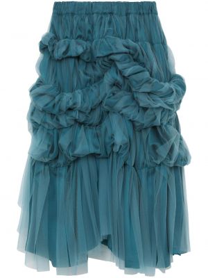 Tylové sukně s volány Noir Kei Ninomiya modré