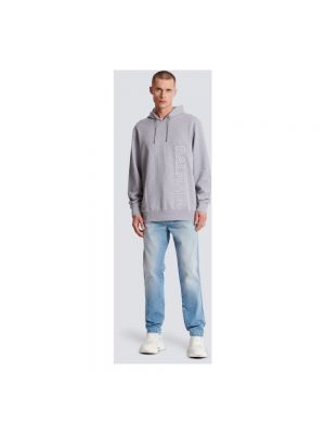 Reflektierender hoodie aus baumwoll mit print Balmain grau