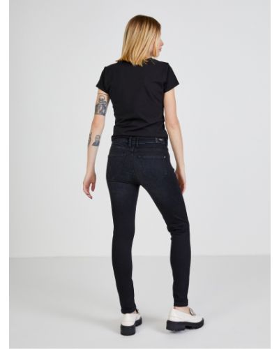 Priliehavé skinny fit džínsy Pepe Jeans čierna