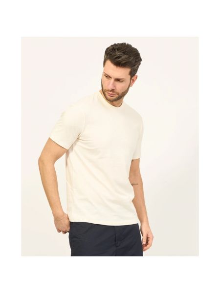 Camiseta de algodón manga corta de cuello redondo Armani Exchange beige
