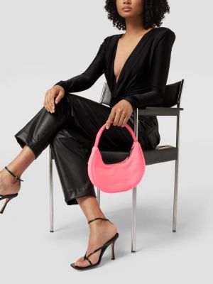 Плетеная сумка Mango розовая