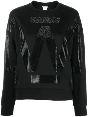 Krystaller bomull sweatshirt Wolford svart