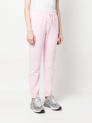 Spodnie sportowe z nadrukiem Pinko różowe