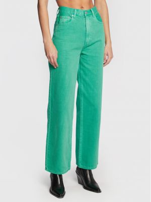 Proste jeansy Edited zielone