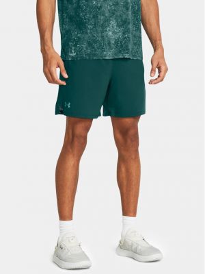 Pletene uske sportske kratke hlače Under Armour zelena
