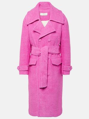 Gyapjú kabát Xu Zhi rózsaszín