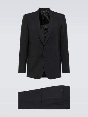 Vlnený oblek Dolce&gabbana čierna