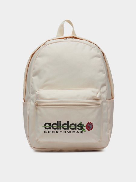 Рюкзак в цветочек Adidas бежевый