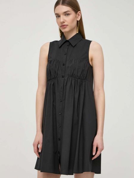 Pamučna mini haljina Patrizia Pepe crna