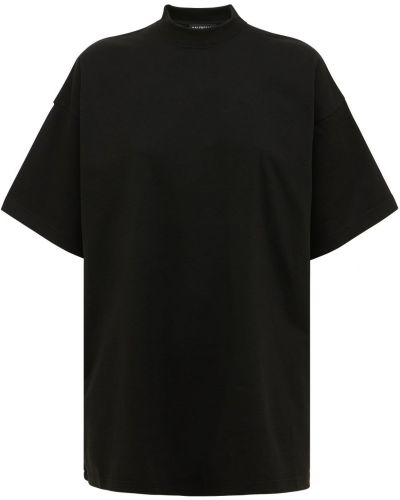 Koszulka bawełniana oversize Balenciaga czarna