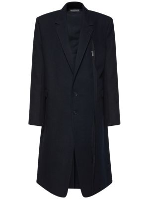 Vlnený kabát Ann Demeulemeester čierna