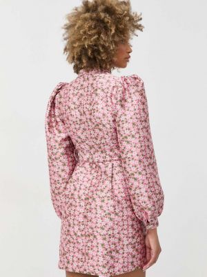 Žakárové mini šaty Custommade růžové
