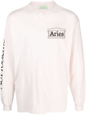 T-shirt di cotone Aries rosa