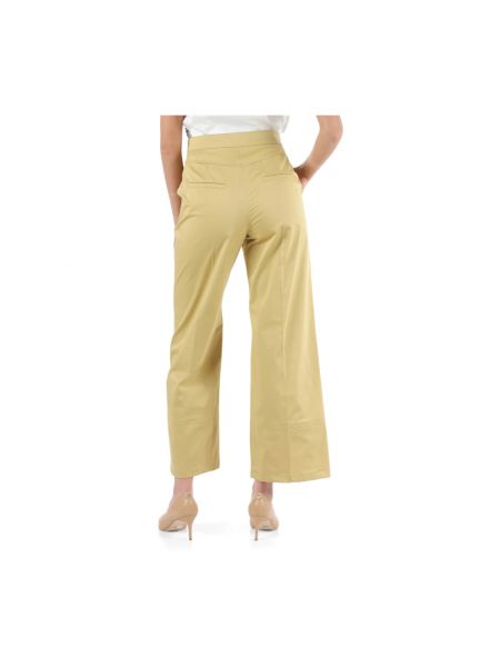 Pantalones de algodón Marella amarillo
