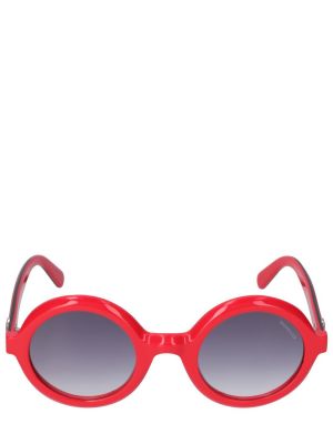 Okulary przeciwsłoneczne Moncler czerwone