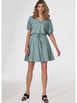 Платье-рубашка Figl зеленое