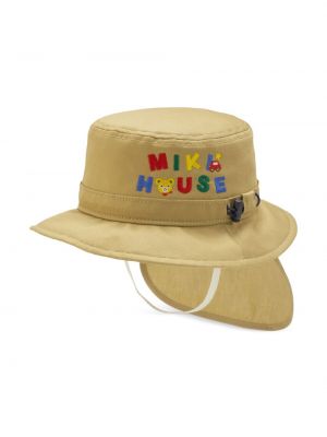 Cappello ricamato Miki House beige