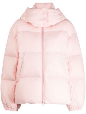Páperová bunda na zips s kapucňou Jnby ružová