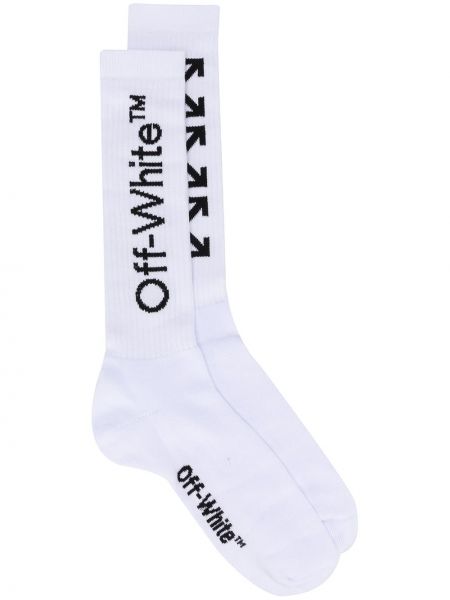 Off-White calcetines con motivo de flecha - Blanco Off-white