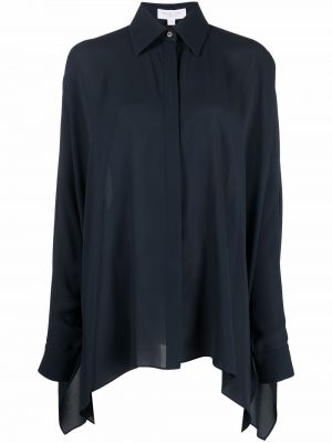 Шелковая рубашка Michael Kors Collection, синяя